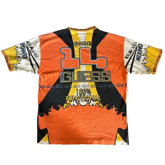 Rare Vintage GUESS Jeans USA XL Mixing Power Tshirt Tee Exclusive Design - Picture 3 of 10